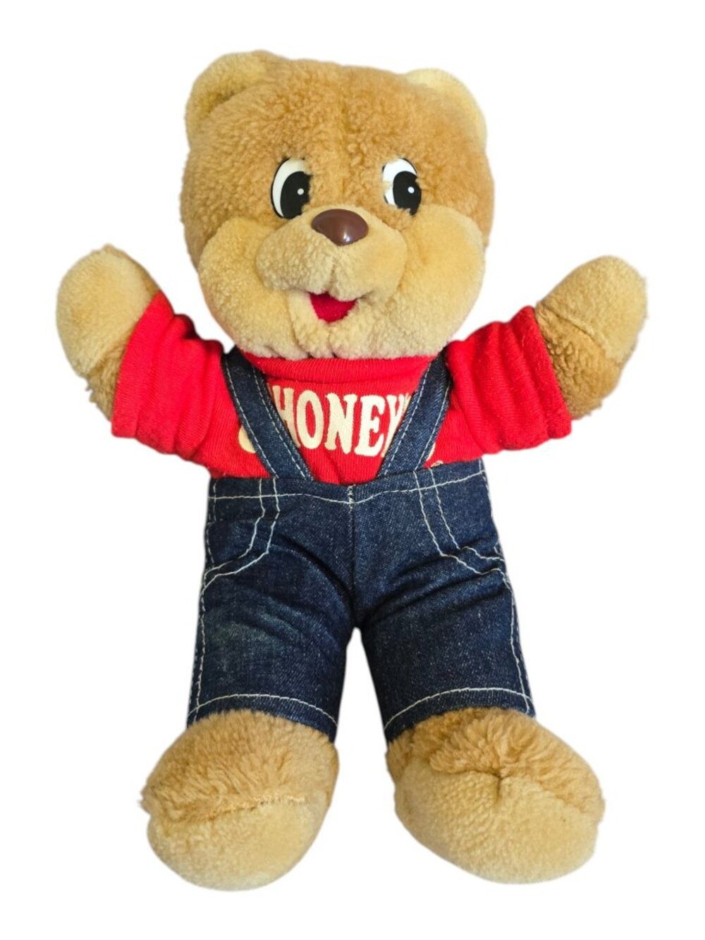 Vintage 1986 Shoney’s Restaurant Teddy Bear w/ Original Clothes Plush Animal